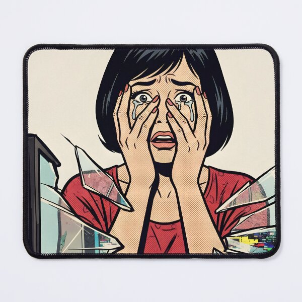 Item preview, Broken Screen Existential Melancholy Minimalist Poster designed and sold by DuckOddity.