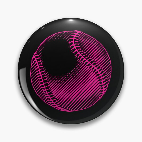 Item preview, Vintage Hot Pink Baseball Ball Art Graphic designed and sold by pattern-archive.