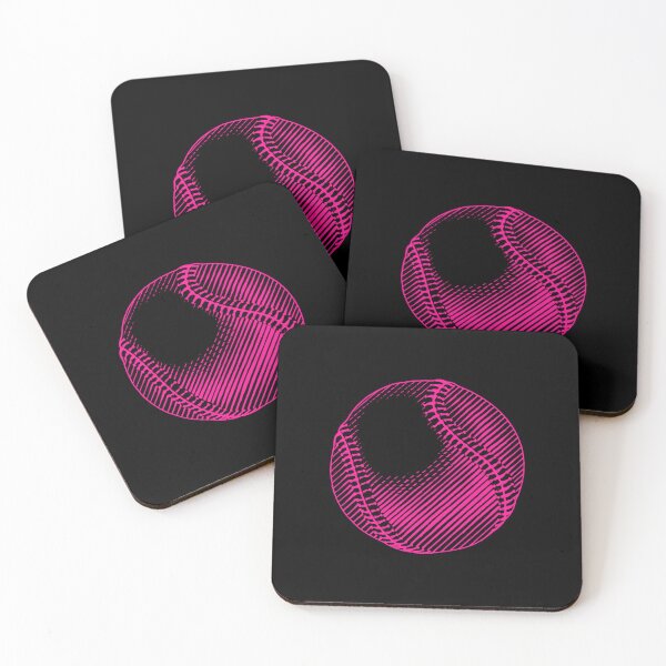 Item preview, Vintage Hot Pink Baseball Ball Art Graphic designed and sold by pattern-archive.