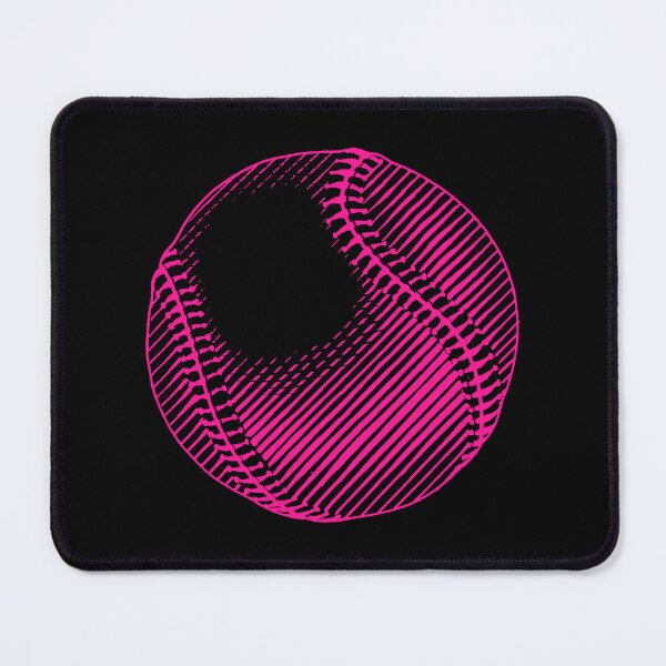 Item preview, Vintage Hot Pink Baseball Ball Art Graphic designed and sold by pattern-archive.