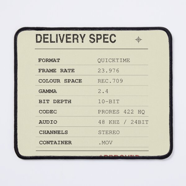 Item preview, Post Production Delivery Spec designed and sold by PostHasteCo.