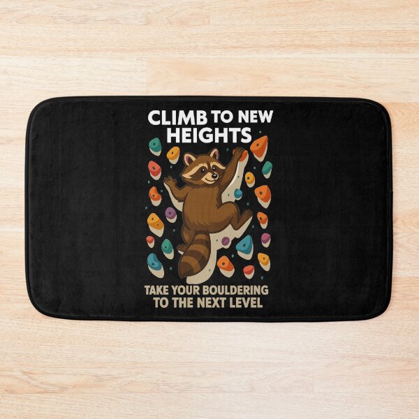 Item preview, Bouldering Raccoon Motivation: Climb New Heights designed and sold by Pineapple-Tree.
