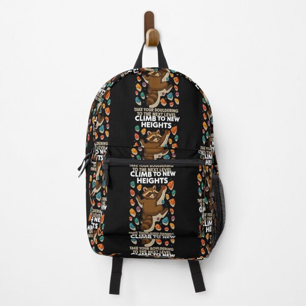 Item preview, Bouldering Raccoon Motivation: Climb New Heights designed and sold by Pineapple-Tree.