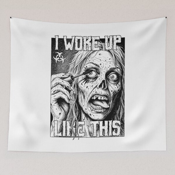 Item preview, Zombie Girl I Woke Up Like This Funny Halloween Woman designed and sold by GrandeDuc.