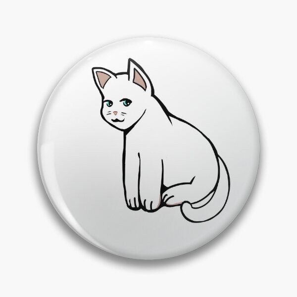 Item preview, White Cat Snow Sitting Down designed and sold by YHK13.