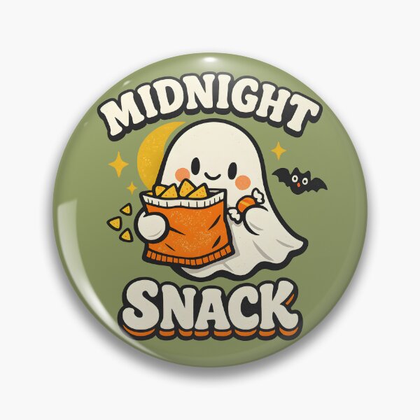 Item preview, Midnight Snack Funny Ghost Halloween Design | Retro Wavy Typography | Cute Spooky Candy Lover designed and sold by  MAD's Recreation Studio.