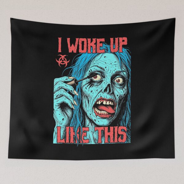 Item preview, Zombie Girl I Woke Up Like This Funny Halloween Woman designed and sold by GrandeDuc.