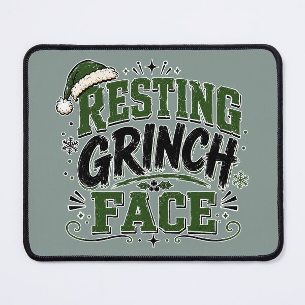 Item preview, Resting Grinch Face – Funny Christmas Holiday Design designed and sold by TheStephanieRome.