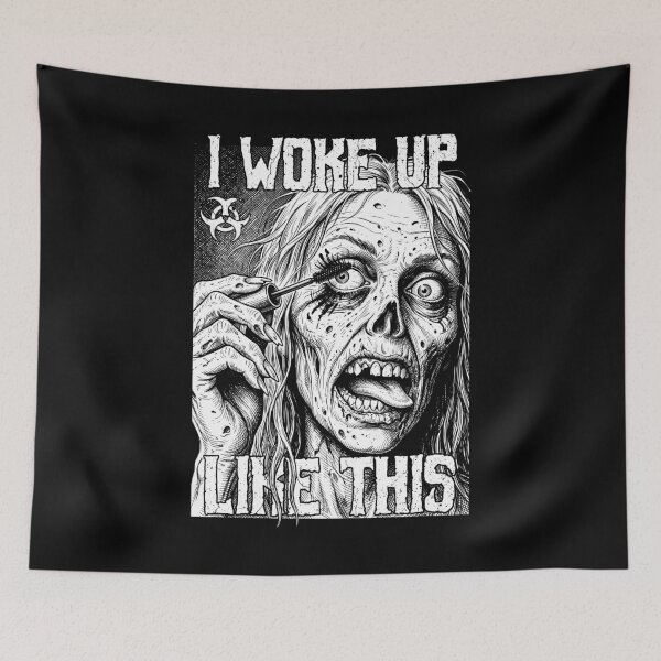 Item preview, Zombie Girl I Woke Up Like This Funny Halloween Woman designed and sold by GrandeDuc.