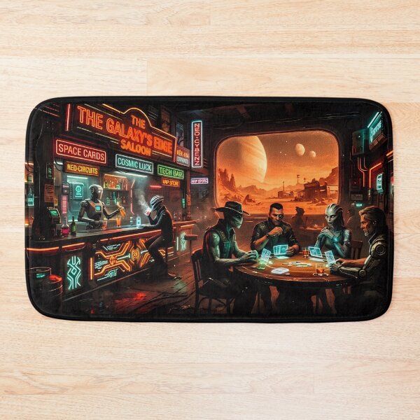 Item preview, The Cyberpunk Saloon - Futuristic Western Atmosphere and Neon Lights designed and sold by Kek-Ina.