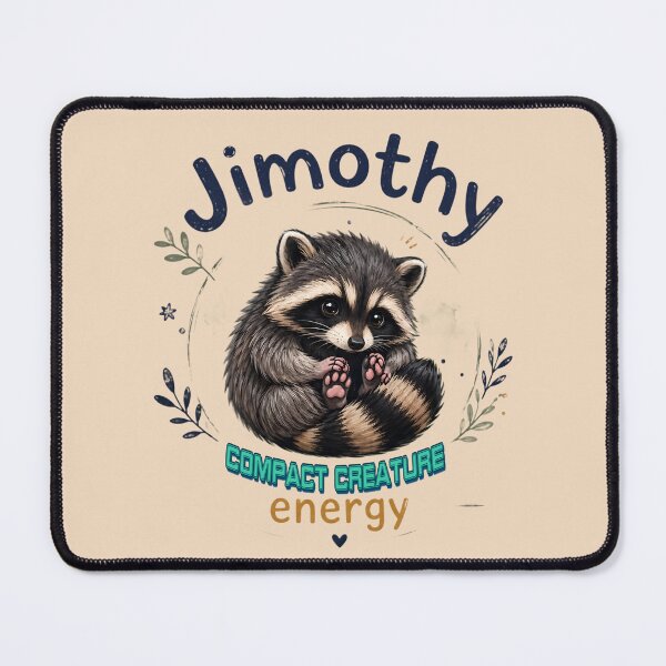 Item preview, Jimothy Cute Raccoon Art | Whimsical Woodland Animal | Cozy Forest Aesthetic | Colorful Digital Illustration designed and sold by Bhaskar Digital Art.