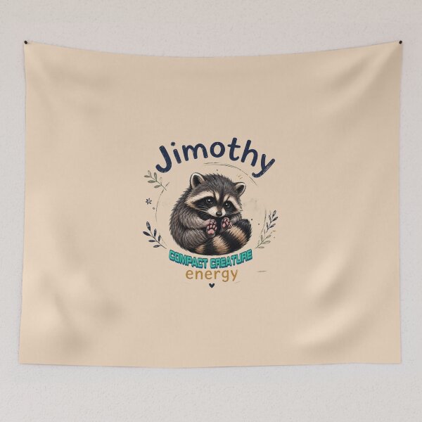 Item preview, Jimothy Cute Raccoon Art | Whimsical Woodland Animal | Cozy Forest Aesthetic | Colorful Digital Illustration designed and sold by Bhaskar Digital Art.
