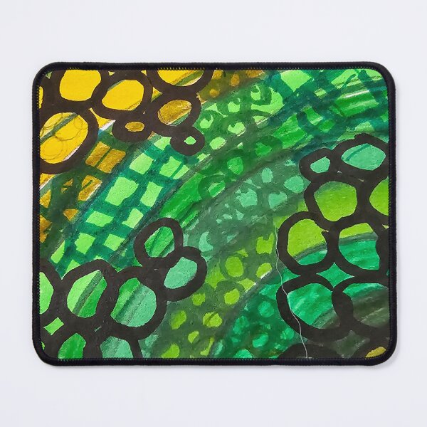 Item preview, Green Curved Patterns designed and sold by DancingCreek.