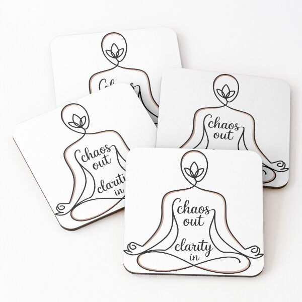 Item preview, Chaos Out Clarity in Meditating Line Art Figure for Holistic designed and sold by 108stillness.
