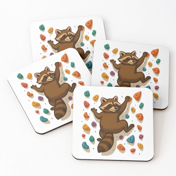 Item preview, Climbing raccoon: Artful bouldering designed and sold by Pineapple-Tree.