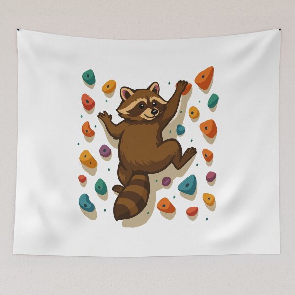 Item preview, Climbing raccoon: Artful bouldering designed and sold by Pineapple-Tree.