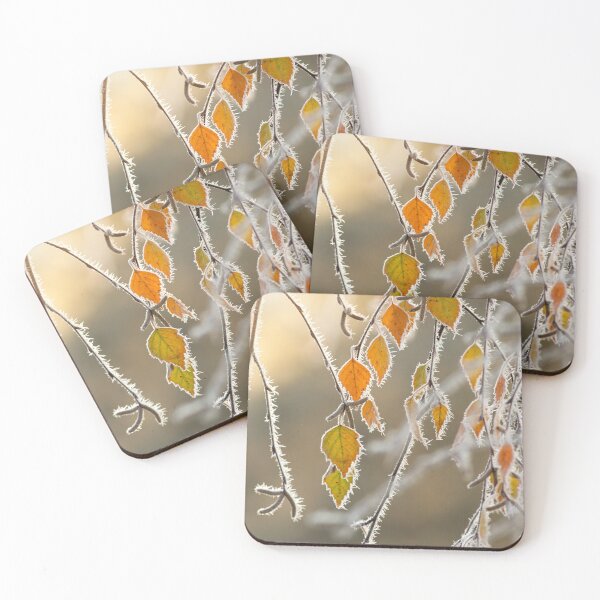 Item preview, Frosted Birch Leaves in Autumn Gold designed and sold by Catrinann.
