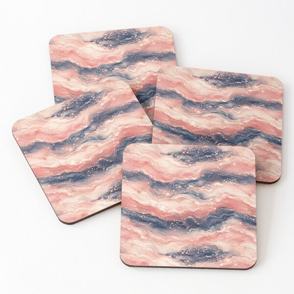 Item preview, Celestial Ocean Horizontal Rose Gold Wave Art designed and sold by Inkworksbyshery.