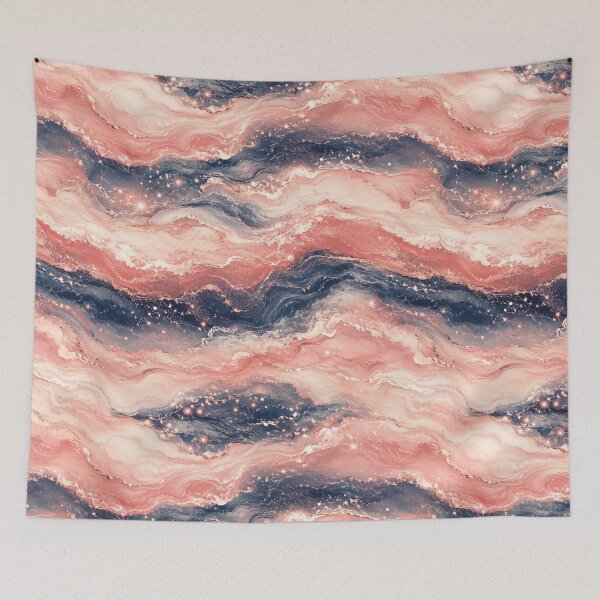 Item preview, Celestial Ocean Horizontal Rose Gold Wave Art designed and sold by Inkworksbyshery.