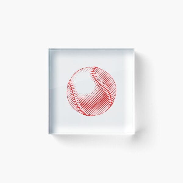 Item preview, Vintage Red Baseball Ball Art Graphic designed and sold by pattern-archive.