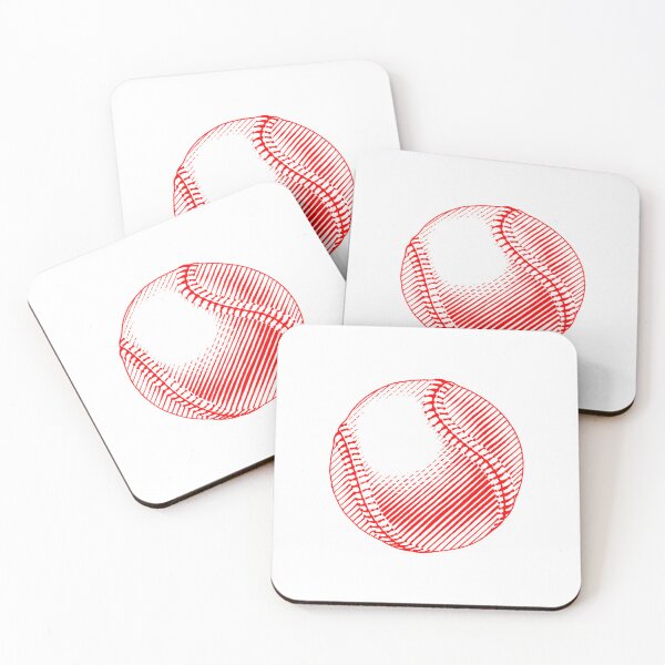 Item preview, Vintage Red Baseball Ball Art Graphic designed and sold by pattern-archive.