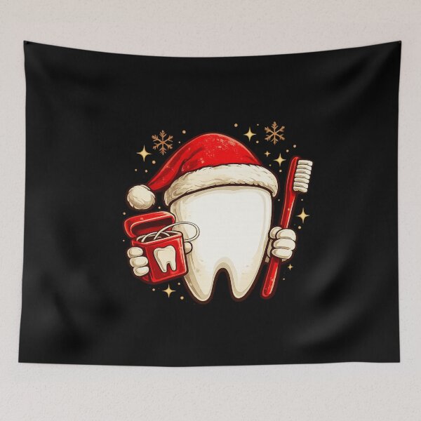 Item preview, Dental Hygienist Christmas Gift Santa Tooth Art designed and sold by Corvoria.