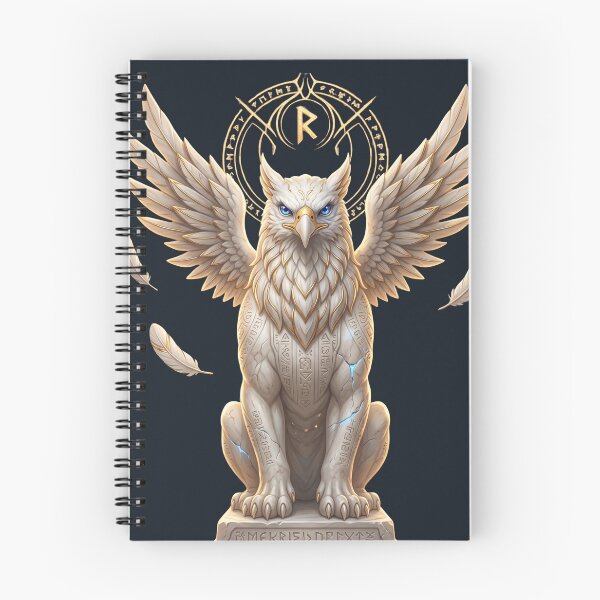 Item preview, Celestial Griffin Guardian | Ancient Runic Fantasy Protector designed and sold by Origamoart.