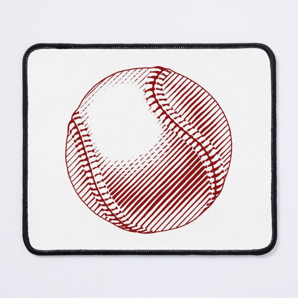 Item preview, Vintage Dark Red Baseball Ball Art Graphic designed and sold by pattern-archive.