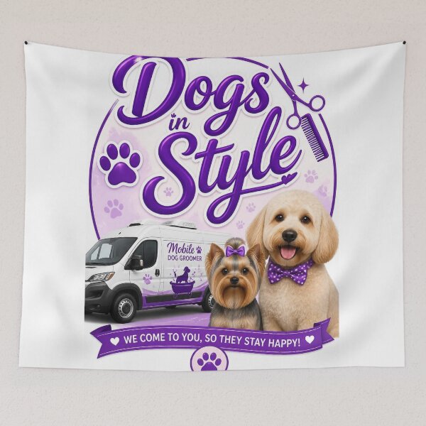 Item preview, Mobile Dog Groomer logo designed and sold by Bebe5512.