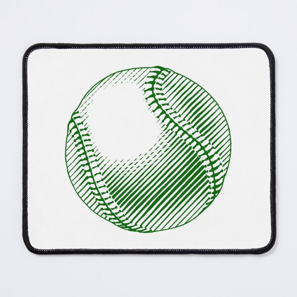 Item preview, Vintage Dark Green Baseball Ball Art Graphic designed and sold by pattern-archive.