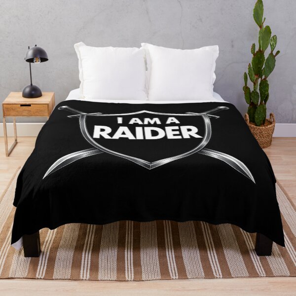 Item preview, I Am a Raider Shield – Silver & Black Crossed Swords designed and sold by My Team Designs.