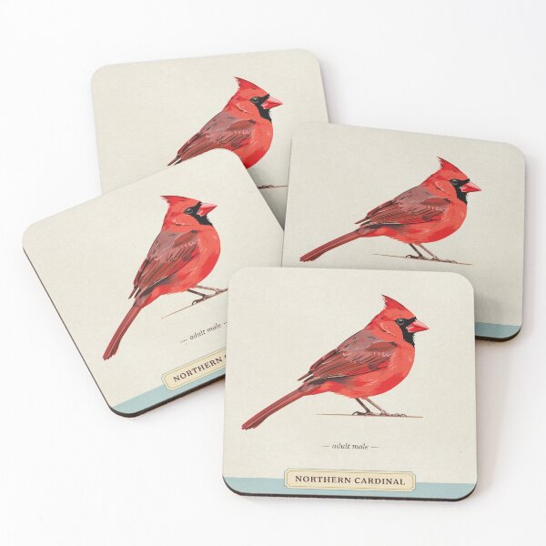 Item preview, Vintage Northern Cardinal Art Print designed and sold by Filora Atelier | Bird Art.