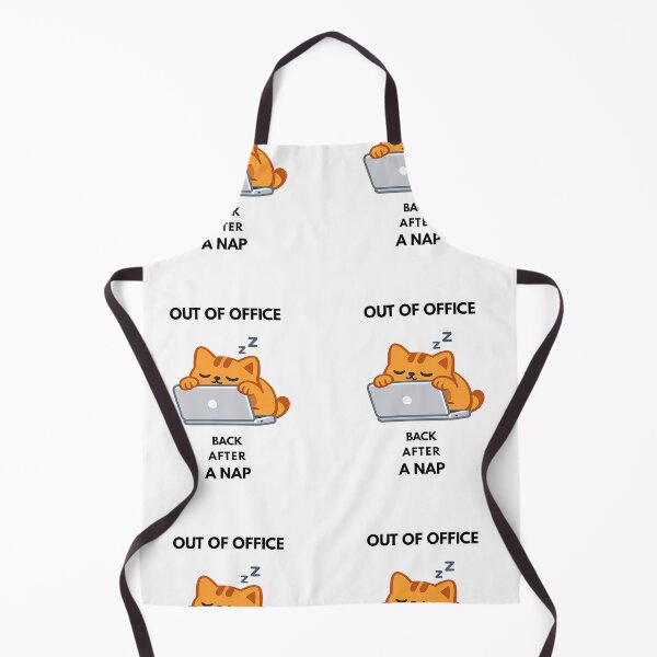 Item preview, Out of Office Back After a Nap Funny Cat Sticker | Sleeping Office Cat Laptop Design designed and sold by Savage Cat Quotes.