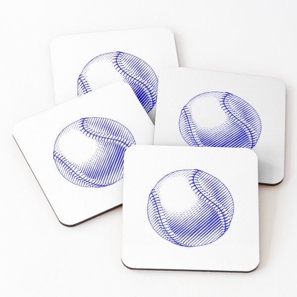 Item preview, Vintage Blue Baseball Ball Art Graphic designed and sold by pattern-archive.