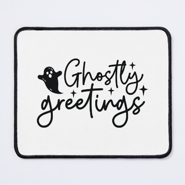 Item preview, Ghostly Greetings - Retro Autumn Halloween Vibes Quotes Spooky USA Season Apparel Art designed and sold by FuzionRaptor.