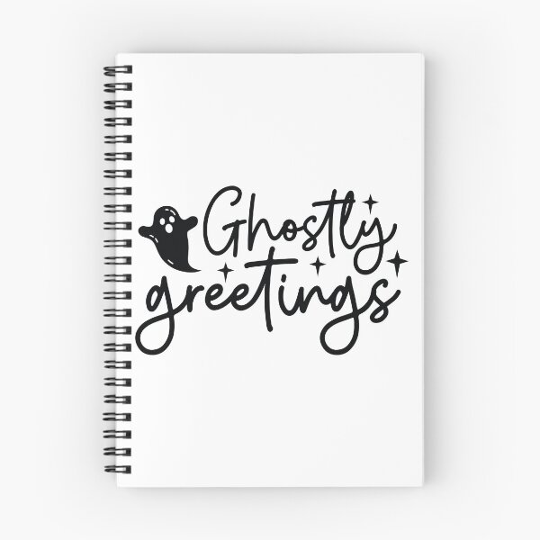 Item preview, Ghostly Greetings - Retro Autumn Halloween Vibes Quotes Spooky USA Season Apparel Art designed and sold by FuzionRaptor.