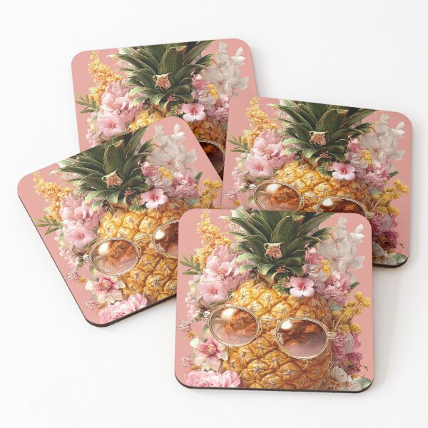 Item preview, Pineapple Tropical Fruits and Flowers designed and sold by Grafititee.