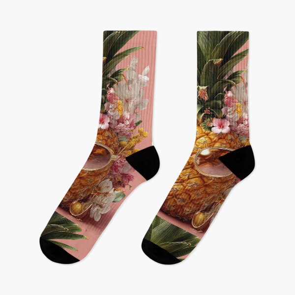 Item preview, Pineapple Tropical Fruits and Flowers designed and sold by Grafititee.