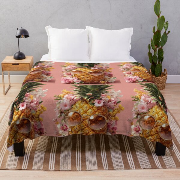 Item preview, Pineapple Tropical Fruits and Flowers designed and sold by Grafititee.