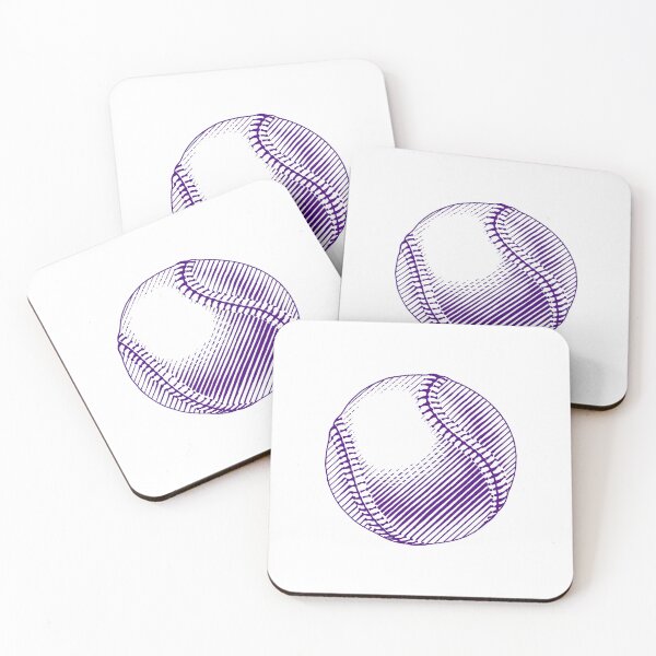 Item preview, Vintage Dark Purple Baseball Ball Art Graphic designed and sold by pattern-archive.