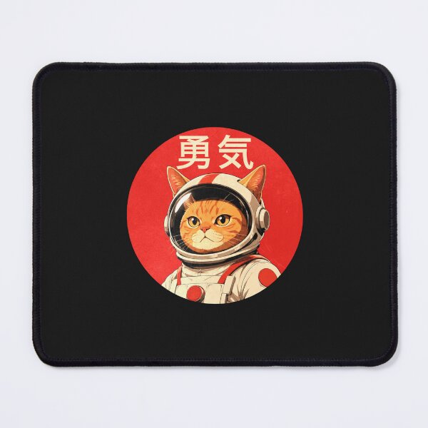 Item preview, Kawaii Astronaut Cat In Space Red Japanese Minimalsit 1950s Art designed and sold by alenaz.