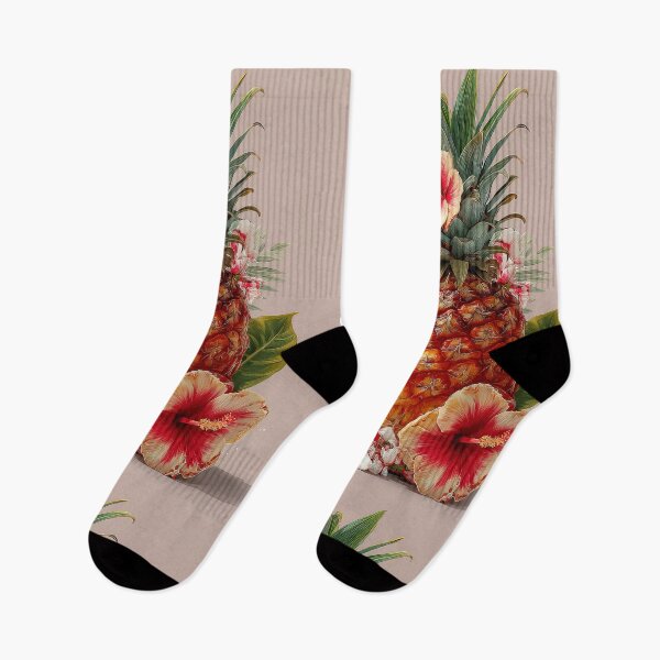 Item preview, Pineapple Tropical Fruits and Flowers designed and sold by Grafititee.