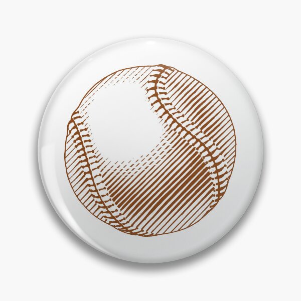 Item preview, Vintage Brown Baseball Ball Art Graphic designed and sold by pattern-archive.