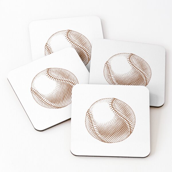 Item preview, Vintage Brown Baseball Ball Art Graphic designed and sold by pattern-archive.