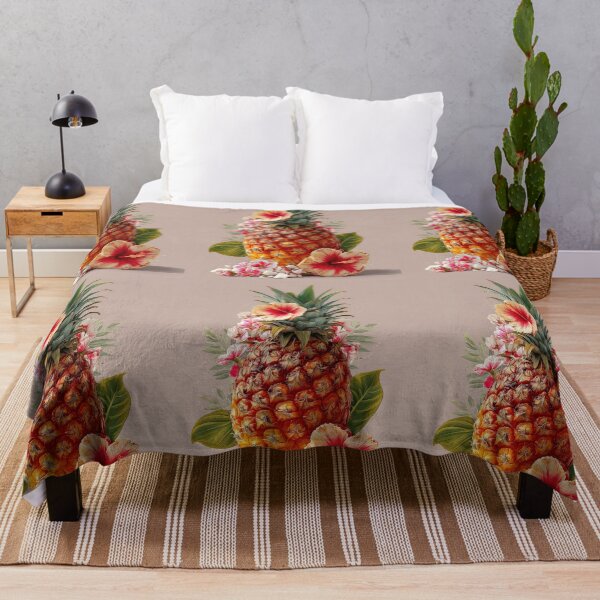 Item preview, Pineapple Tropical Fruits and Flowers designed and sold by Grafititee.