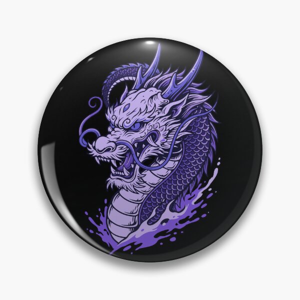Item preview, Purple Japanese dragon head designed and sold by JEMAR Designs.