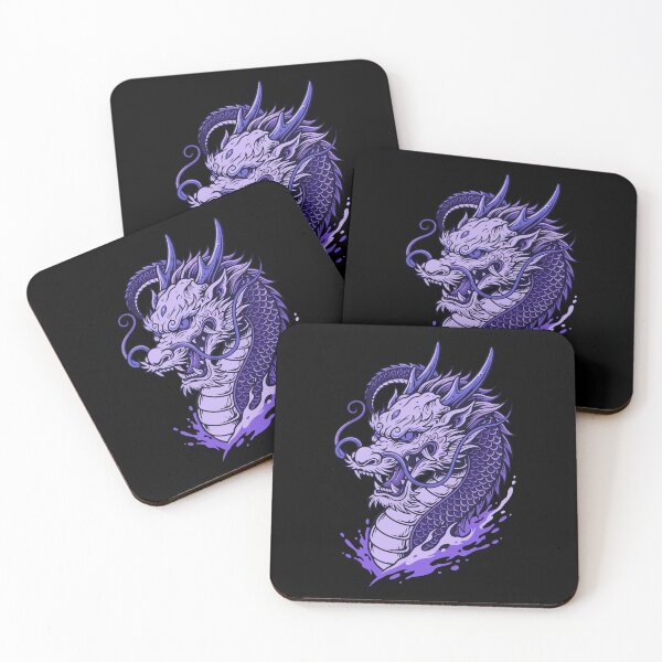 Item preview, Purple Japanese dragon head designed and sold by JEMAR Designs.