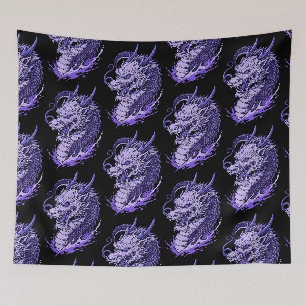 Item preview, Purple Japanese dragon head designed and sold by JEMAR Designs.