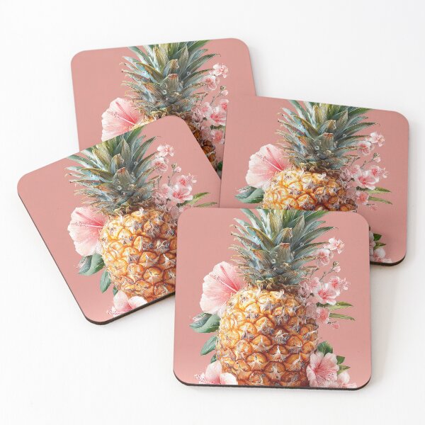 Item preview, Pineapple Tropical Fruits and Flowers designed and sold by Grafititee.