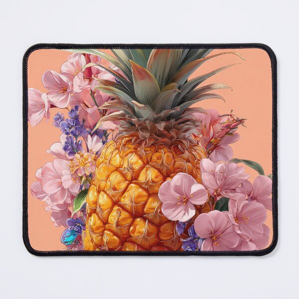 Item preview, Pineapple Tropical Fruits and Flowers designed and sold by Grafititee.